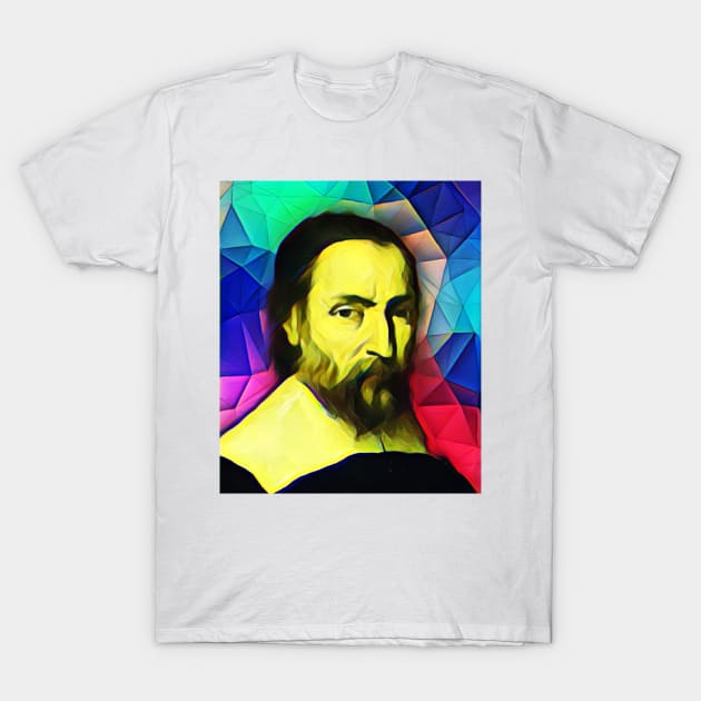 Nicolas Claude Fabri de Peiresc Colourful Portrait | Nicolas Claude Fabri de Peiresc Artwork 7 T-Shirt by JustLit